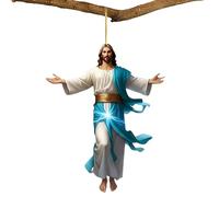 Hanging For Rearview Mirror | 2D Flat Acrylic Jesus Vehicle Interior Decoration,Decorative Accessories To On Rearview Mirror | For Truck RV SUV Driver Birthday Parties