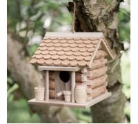 Wine Cork and Wooden Hanging Bird House for the Garden