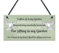 Hanging Garden Plaque Summer House Sign Garden Shed Mum Nan Memorial Gift