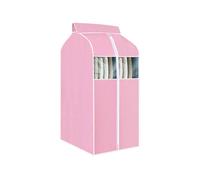 Hanging Garment Bag Garment Bag Organizer Storage with Clear Pvc Windows Garment Rack Cover Dustproofpink 60*48*100