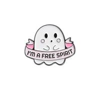 Hanging Ghost Enamel Pin for Halloween Costumes - 1.2 Inch Brooch Badge for Jackets, Backpacks, Hats | Metal Accessory Gift for Women & Men (Party Favors) (style C)