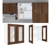 Hanging Glass Cabinet Home Storage Glass Shelf Organiser Cupboard VidaXL
