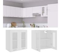 Hanging Glass Cabinet Home Storage Glass Shelf Organiser Cupboard VidaXL