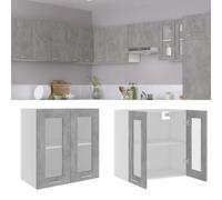 Hanging Glass Cabinet Home Storage Glass Shelf Organiser Cupboard VidaXL