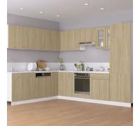 Vidaxl Hanging Glass Cabinet Sonoma Oak 60X31X60 Cm Engineered Wood