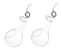 Hanging Glass Hydroponic Plant Containers 2pcs for Home Decoration | Glass Construction, Two-piece Set, Suitable for Plant Display, House Decor, Home Garden and Office Use