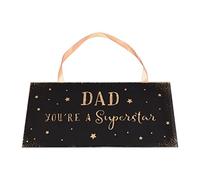 Hanging Glass Plaque Dad You're A Superstar Plaque Sentiment Gift