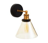 Hanging Glass Shade Wall Light Matt Black black