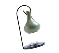 Hanging Glazed Ceramics Essential Oil Burners Aromatherapist Diffuser Tealight Holder With Iron Stand Home Decors Hanging Aromatherapies Diffuser