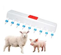Hanging Goat Milk Feeder-6/7/9 Pcs, 3-6H Constant Temperature(35℃-42°C), Length: 78/80 /90 Cm,Widen The Filling Port, For Breeding, Animal Husbandry(9 bits)