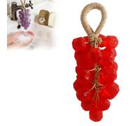 Hanging Grape Soap on a Rope,Handmade Grape Shaped, Soap with Coconut Oil Base,Natural Fruit Extract Hanging,Hand Wash & Gifting (1pcs-e)