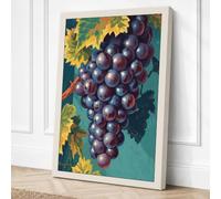 Hanging Grapes Botanical Canvas Wall Art Print 30x20 Inch