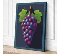 Hanging Grapes Canvas Wall Art Print 36x24 Inch