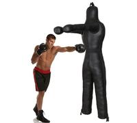Hanging Grappling Dummy, Judo Punching Bag Dummy, MMA Wrestling Dummy, Grappling Standing Sitting Laying Throwing, for Martial Arts Boxing Karate Training, UNFILLED (Color : B Black, Size : 185cm)