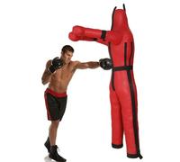 Hanging Grappling Dummy, Judo Punching Bag Dummy, MMA Wrestling Dummy, Grappling Standing Sitting Laying Throwing, for Martial Arts Boxing Karate Training, UNFILLED ( Color : A Red , Size : 185cm )