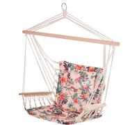 Hanging Hammock Chair Floral Swing Seat Garden Patio Balcony Rope Chair