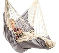 Hanging Hammock Chair Swing - Hanging Chair Outdoor & Indoor - Hammock Swing Chair - Quick & Easy Setup with Hardware Kit - Durable & Spacious Full Body Support - Holds 440 Lbs