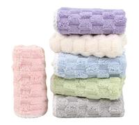 Hanging Hand Dry Towels, 6Pcs Square Microfiber Hand Towels with Hanging Loops, 12x12" Super Absorbent Soft Small Towel for Home Kitchen Bathroom Kids Adult
