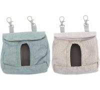 Hanging Hay Feeder Bag for Rabbits Guinea Pigs - Washable Pet Feeding Pouch with Hook for Cage