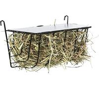 Trixie Small Animal Black Hanging Hay Manger with Lid - 20 x 18 x 12 cm