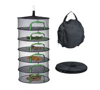 Hanging Herb Drying Rack Net Fruit Dryer Vegetable Dehydrator Foldable 6-Tier