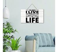 Hanging Home Decor Established Wood Sign The Longer I Live, The More I Realize The Impact of Attitude on Life Positive Wall Art Wood Plaque Sign 6x10 Wooden Hanging Signs Home Decor for Room Window