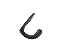 Hanging Hook Punched Wall Metal Wall Hanging Hook Black Coat Hook Single Light zinc Alloy Wardrobe Hanger(Black)