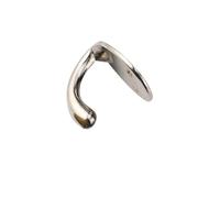 Hanging Hook Punched Wall Metal Wall Hanging Hook Black Coat Hook Single Light zinc Alloy Wardrobe Hanger(Silver)