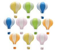 Hanging Hot Air Balloon Paper Lanterns Reusable Chinese Japanese Party Decorations Wedding Birthday Anniversary Christmas Engagement Set of 10