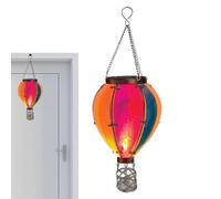 Hanging Hot Air Balloon Solar Lantern | Solar Hot Air Balloon Lantern Lamp | Solar Cool Flame Outdoor Hanging Led Hot Air Balloon Lantern | Flame Effect Garden Ornaments | Flickering Flame Led Lights