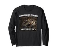 Hanging in There Funny eral Possum Gift Long Sleeve T-Shirt