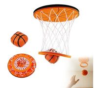 Hanging Indoor Basketball Hoop, Portable Ceiling Basketball Hoop with Soft Balls, Funny Stress-Relieving Toy for Adults Kids Home Use 1pcs