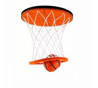 Hanging Indoor Basketball Hoop, Portable Ceiling Swish Indoor Mini Basketball Hoops, Funny Stress-Relieving Toy with Net & Ball, No Assembling, for Kids Teens Adults, Space-Saving(1set)