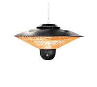 Hanging Infrared Patio Heater 1500W 3-Second Instant Warmth For Balcony, Garage Porch With Quiet Fanless Operation Weather Shield
