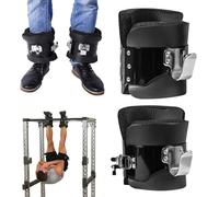 Hanging Inversion Boots - Reinforced Metal Attachment, Adjustable Comfortable Padding, Bodyweight Strength Training Equipment, Anti Slip Ankle Protection | Doorway Pull-Up Bar Workouts Usage