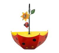 Hanging Iron Flower Pots For Garden Balcony Porch With Animal Ornament Creative Umbrella Design Wall Mounted Planter Cottage Window Box