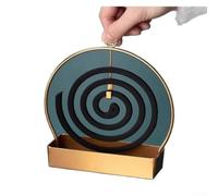 Hanging Iron Stand for Incense Coils and Rods Featuring Heart and Round Design for Indoor Application (C)