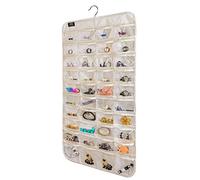 Hanging Jewelry Organizer,Accessories Organizer,Natural Canvas Ultra 80 Pocket Organizer For Holding Jewelries(Beige)