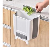 Hanging Kitchen Compost Bin 8 Liter/2.4 Gallon, Small Trash Can with Detachable Inner Bucket for Cupboard/Countertop/Bathroom/Camping/Office/Camping