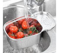Hanging Kitchen Drainer Basket Sink Strainer Colander Basket 304 Stainless Steel for Kitchen Sink,Kitchen Waste Colander,Veg Fruit Draining Pasta and Dry Dishes (Silver)