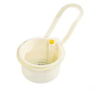 Hanging Kitchen Sink Strainer Basket for Draining Pasta Rinsing Grains and Cleaning Fruits Vegetables Efficiently (White)