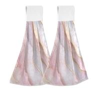 Hanging Kitchen Towels Magenta Jade with Gilded Pattern 2PCS Super Soft Absorbent Washcloth Quick Dry Hang Towel Dish Cloth for Home, Bathroom, Farmhouse, Housewarming, Tabletop Decor
