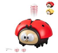 Hanging Ladybug Ball Toy,ladybug Blowing Ball Toys,Cute Animal Puzzle Toy, Interactive Safe Ladybugs Kit with 2 Balls,Educational Ladybugs Sensory Toys Set USB Rechargeable,fors Boys & Girls-A