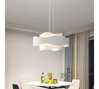 Hanging Lamp, Acrylic Round Ceiling Chandelier Metal Hanging Ceiling Lamp LED Flush Mount Ceiling Light Compatible with Dining Room Bedroom Bedside Shop Bar Corridor(3-colour Dimmable)