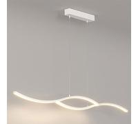 Hanging Lamp, Aluminium and Iron Chandelier Wave LED Pendant Lamp Unique LED Chandelier Home LED Hanging Lamp Minimalist Indoor Lighting Dimmable Adjustable Contemporary Lighting Compatible wi