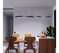 Hanging Lamp, Aluminium and Iron Chandelier Wave LED Pendant Lamp Unique LED Chandelier Home LED Hanging Lamp Minimalist Indoor Lighting Dimmable Adjustable Contemporary Lighting Compatible wi