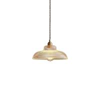 Hanging Lamp Brass Textured Glass Chandelier Luxury V-intage E27 Bulb Decorated with Hanging Light Fixture Pot Cover Bowl-Shaped Retro Ceiling Farmhouse Kitchen Island Rural Pendant Lamp Compatible
