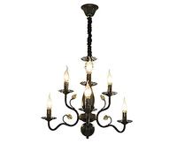 Hanging Lamp, Candle Sputnik Chandelier Ceiling Light Mid Century 6 Light LED Brushed Brass Pendant Lighting Frosted Glass Hanging Lamp16(Black Gold,6-lights)