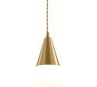 Hanging Lamp, Chandelier Ceiling Lamp Glass Pendant, Matte White Glass with Brass Finish, Single-headed Ceiling Hanging Lamp Light Fixture Personality Glass Chandelier Pendant Light Home Decor
