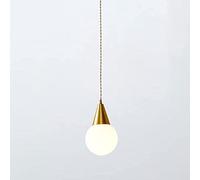 Hanging Lamp, Chandelier Ceiling Lamp Glass Pendant, Matte White Glass with Brass Finish, Single-headed Ceiling Hanging Lamp Light Fixture Personality Glass Chandelier Pendant Light Home Decor